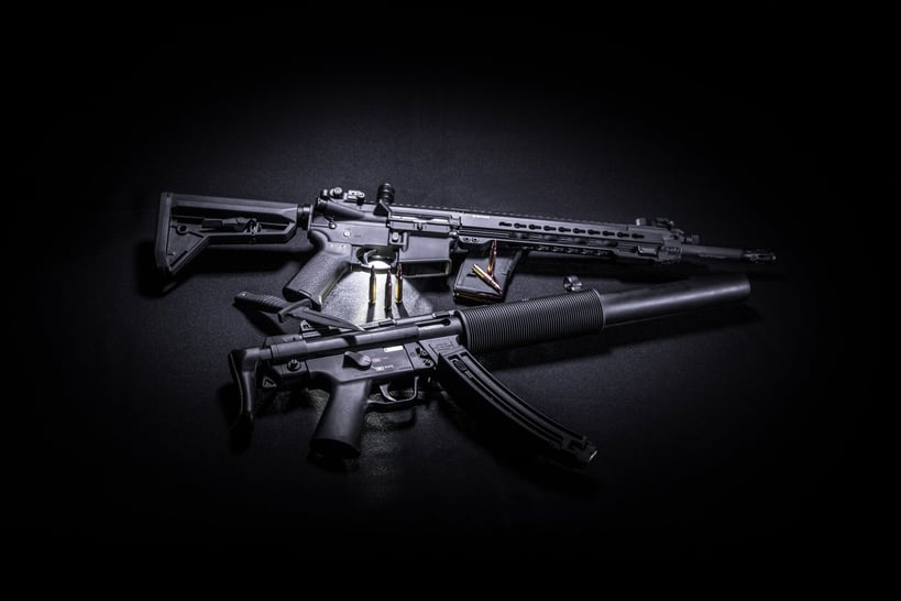 two rifles
