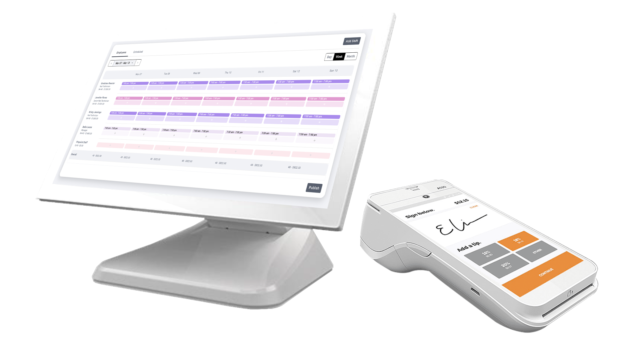 Salon and spa POS peak POS software