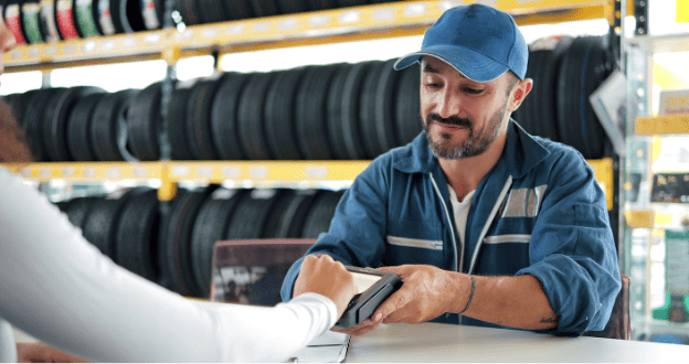 Auto shop credit card transaction compressed