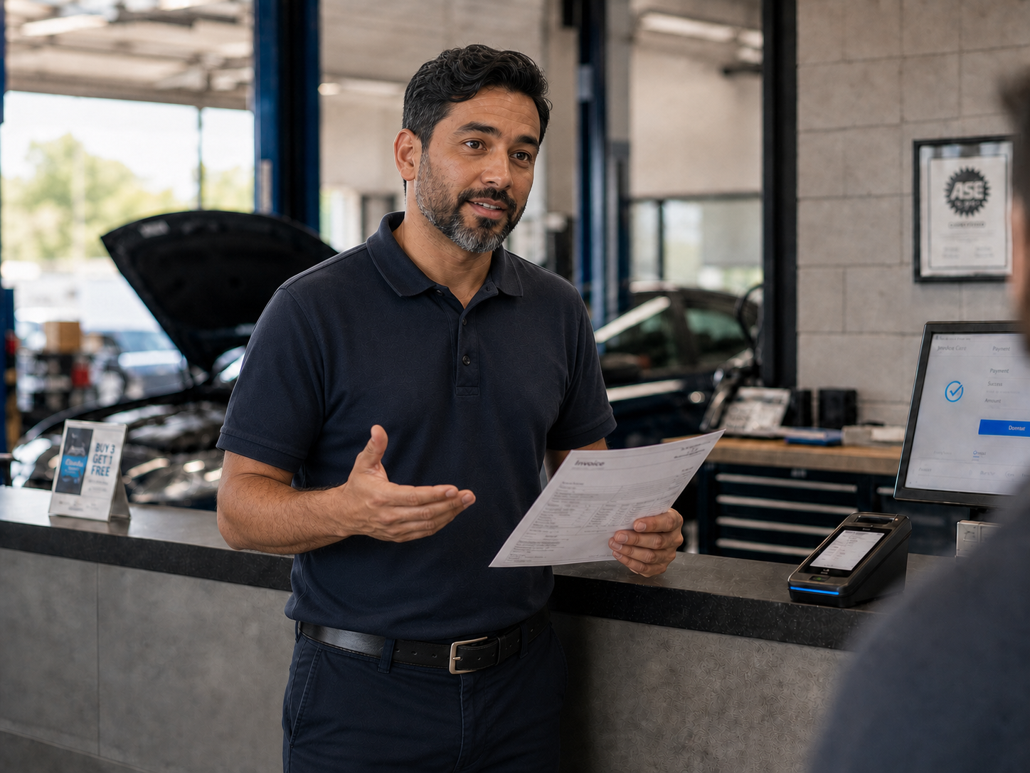 Auto repair shop using payment and invoicing solutions